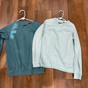 johnnie-O Kids Teal and Light Blue Sweaters